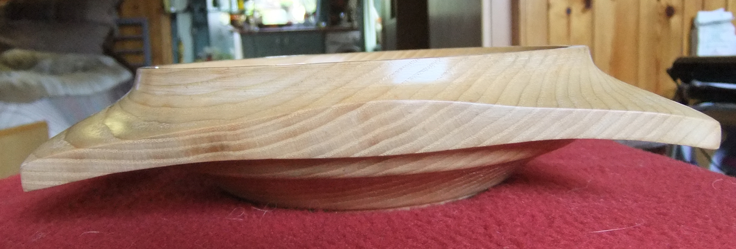 Square turned Ash bowl
