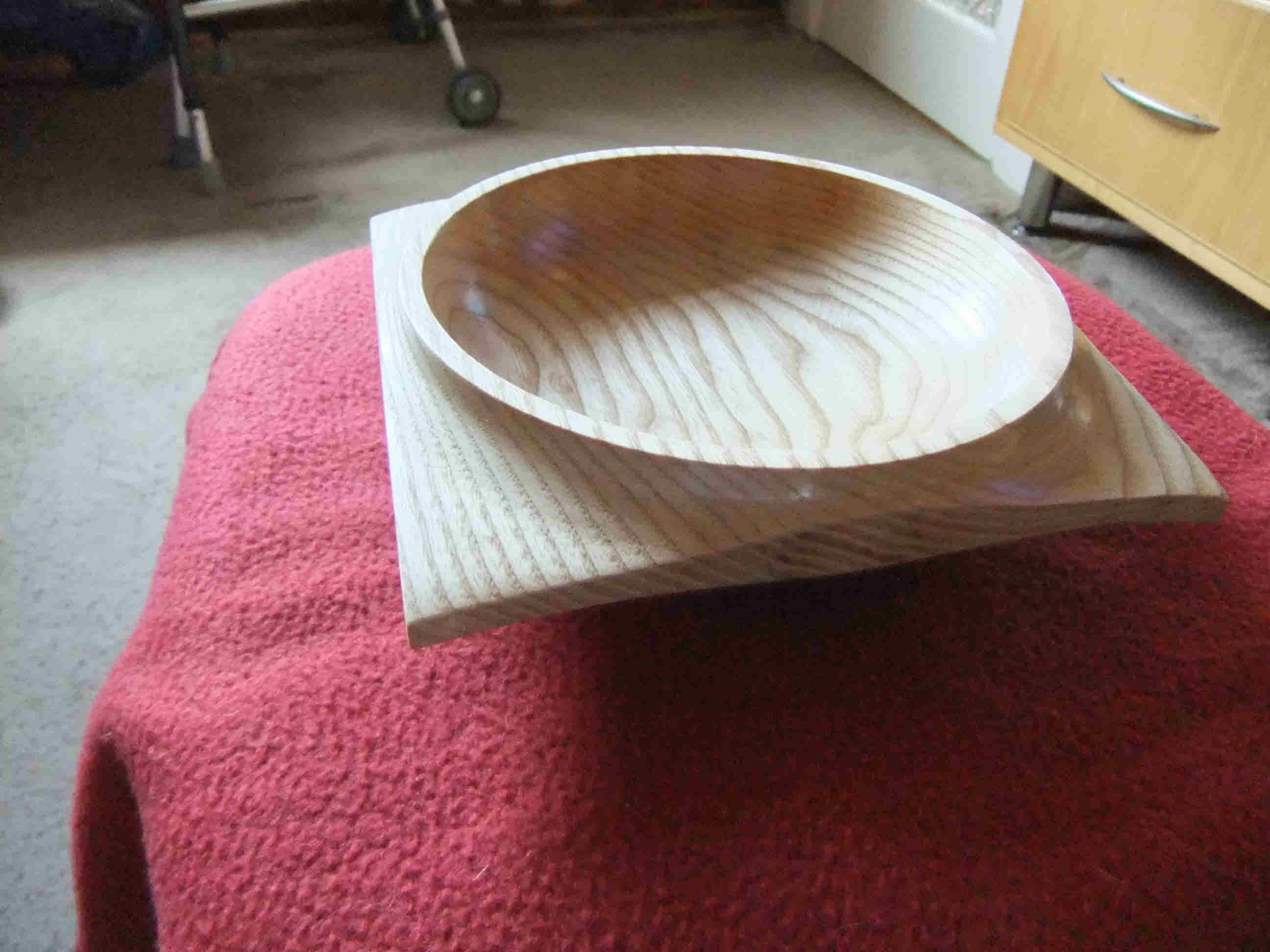 Square turned Ash bowl