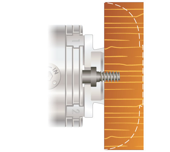 Support for Woodworm Screw Left Hand Thread