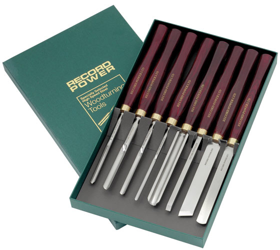 RPCHS8 8 Piece HSS Professional Spindle and Bowl Turning Set