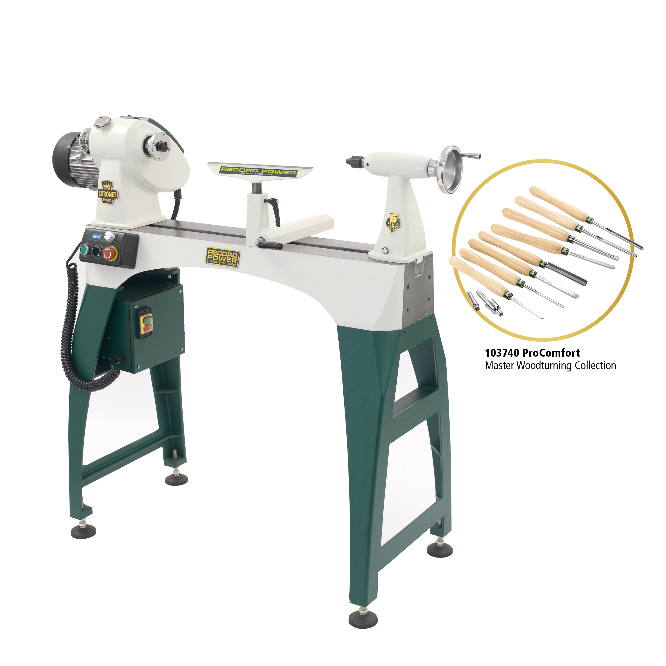Coronet Regent Lathe and ProComfort Master Woodturning Collection Package