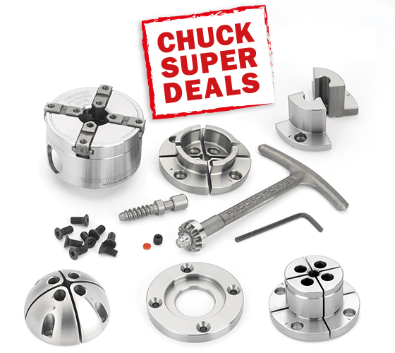  2 ½” Mini Chuck and Full Set of Jaws Package, M33 x 3.5