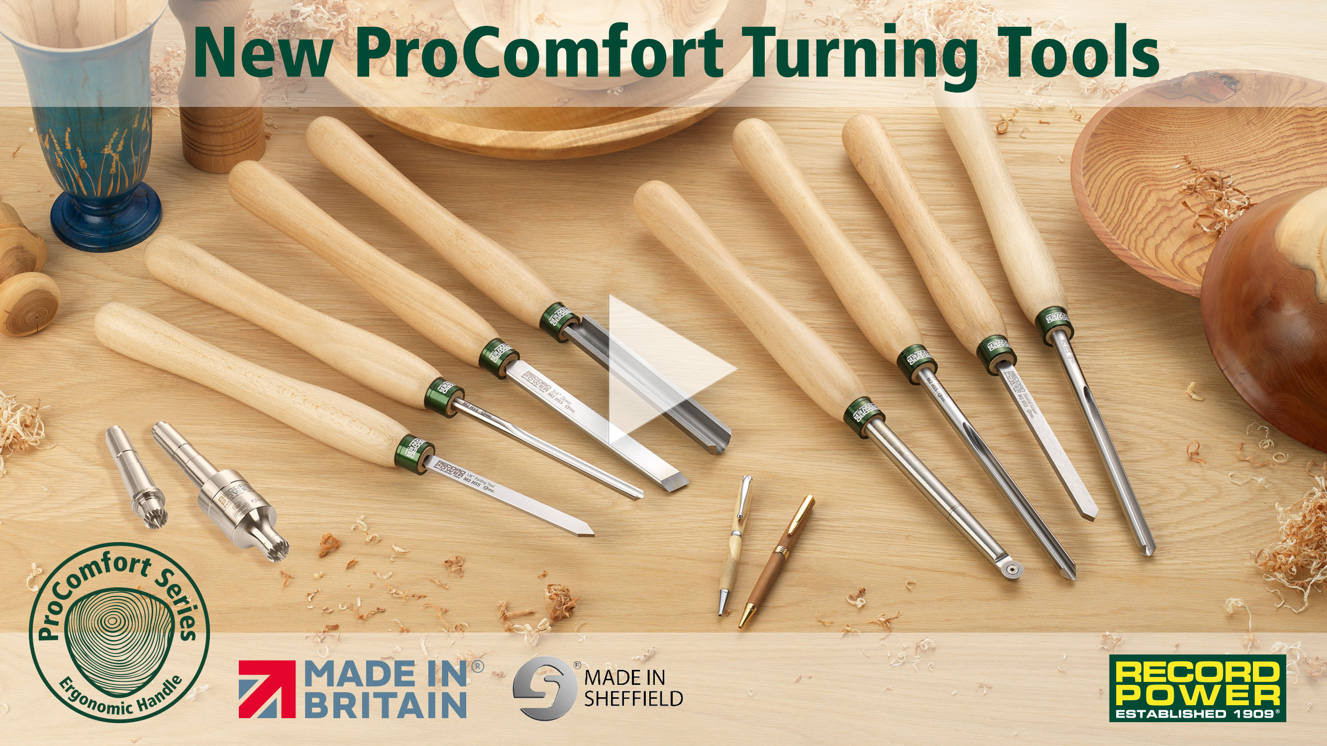 New ProComfort Turning Tools from Record Power New ProComfort Turning Tools from Record Power